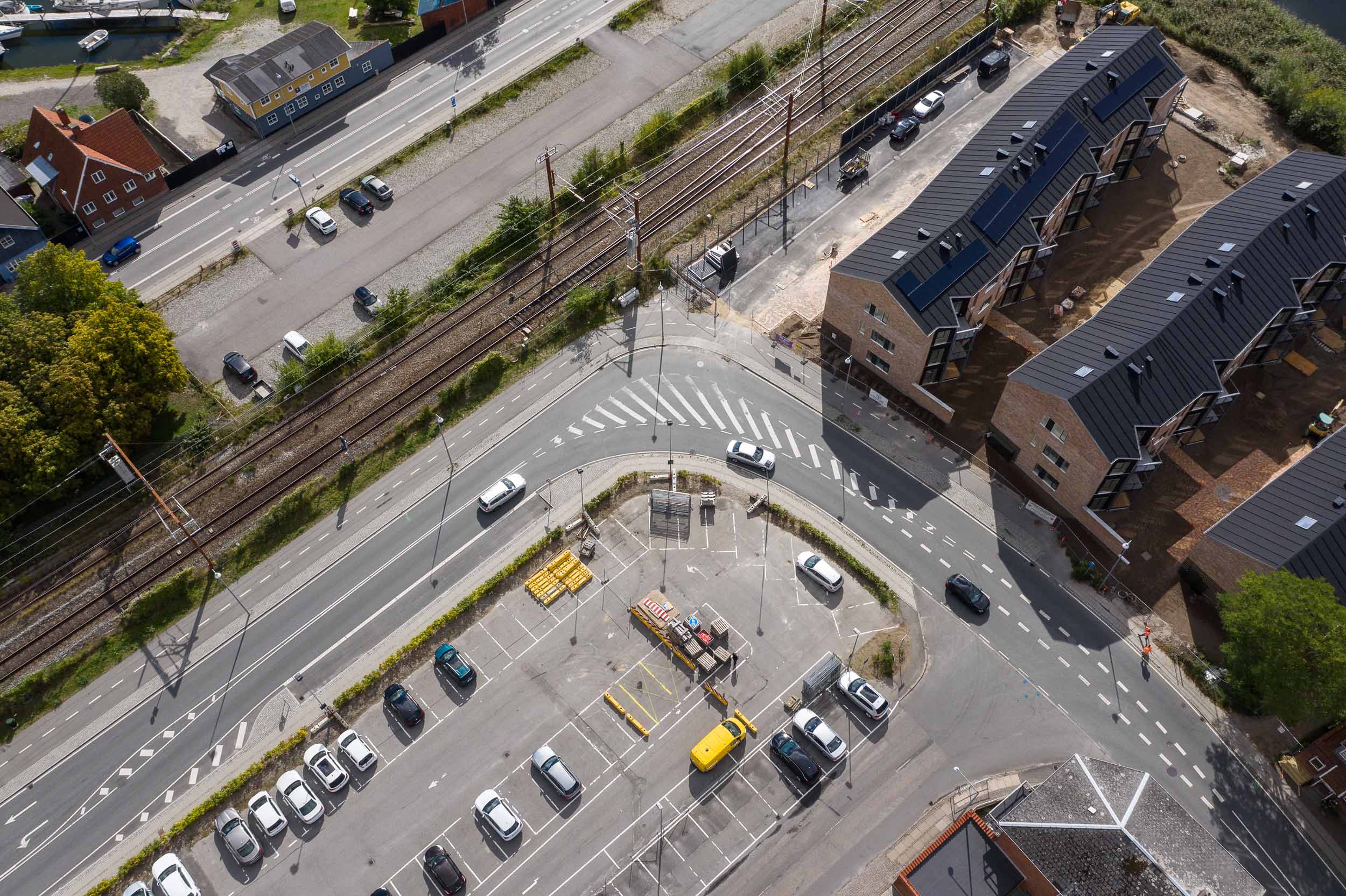 Dronefoto Kommende rundkørsel