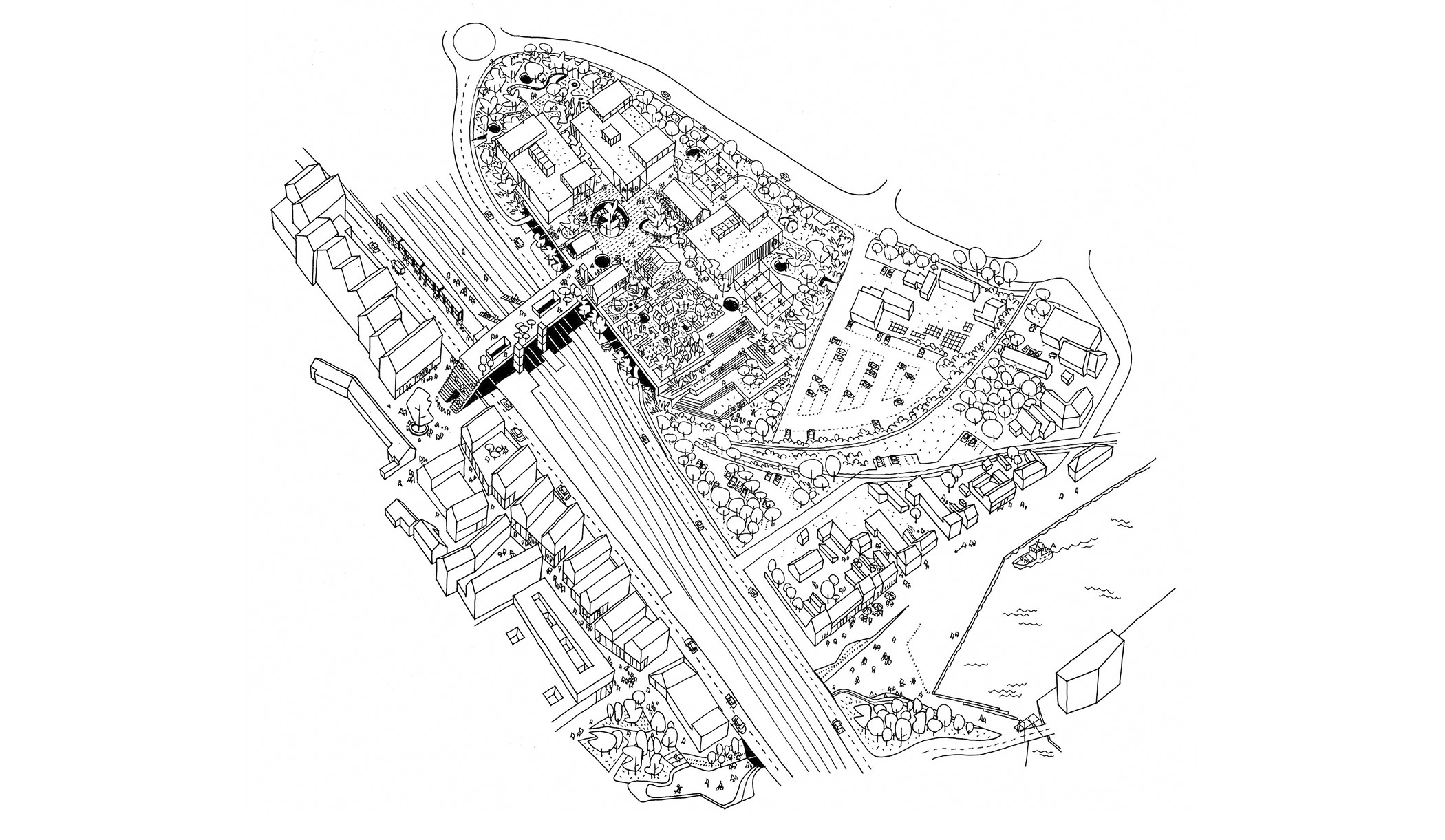 Tegning af Collstropgrunden
