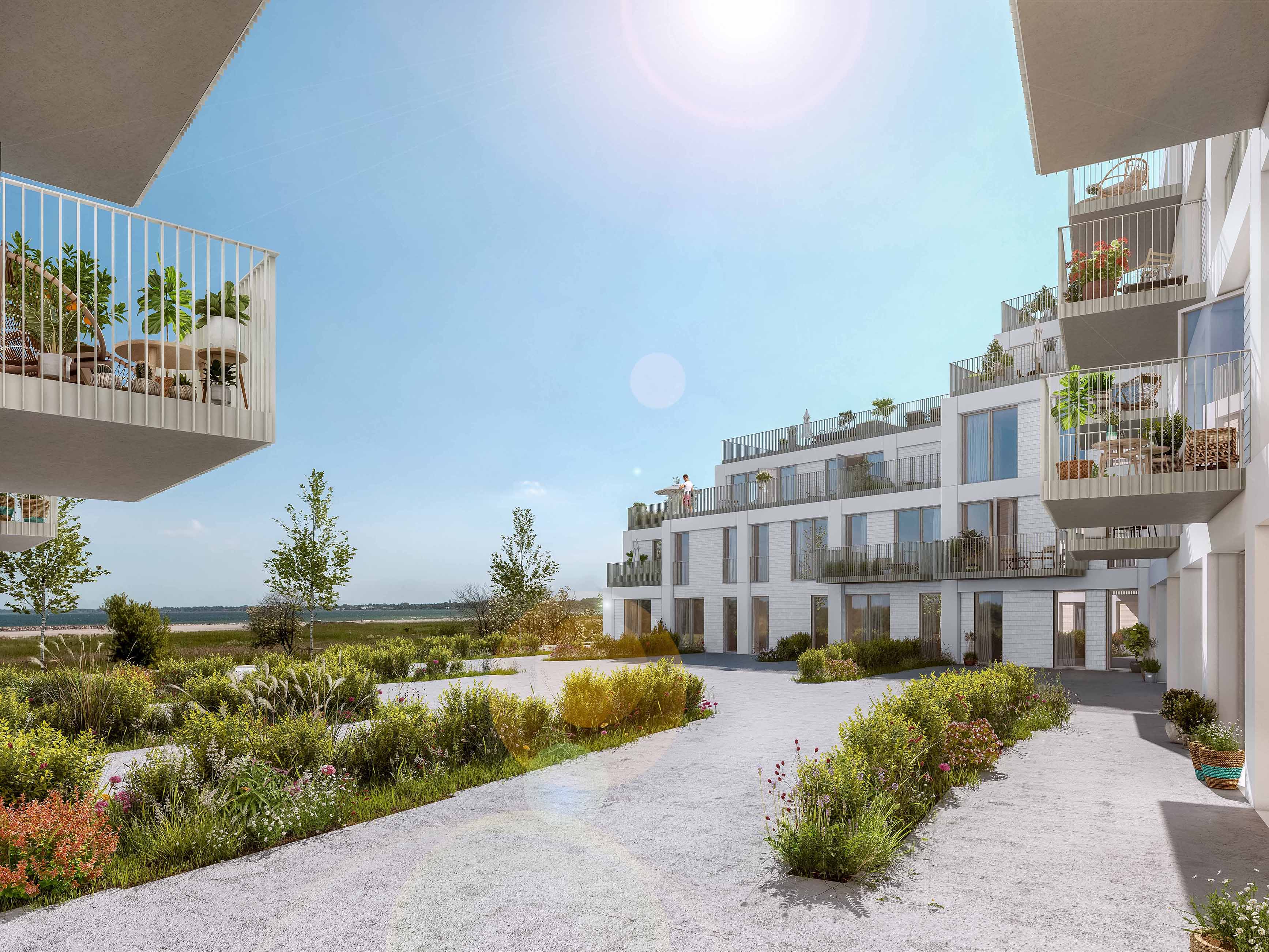 Strandterrasserne Visualisering Med Byhuse