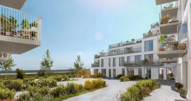 Strandterrasserne Visualisering Med Byhuse