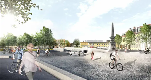 Visualisering Underføring set fra Havnepladsen