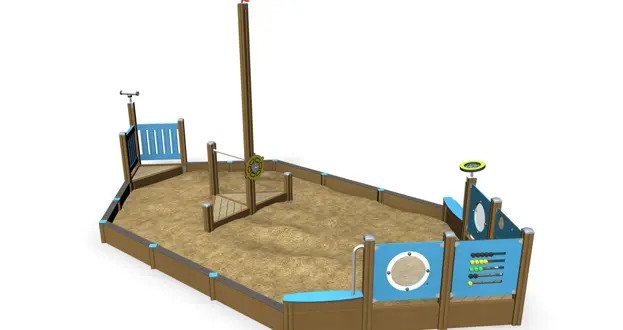 Legeskib Ekstra Hvid Kant