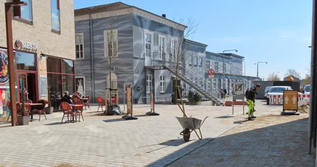 Ny belaegning i Straedet - set mod Kulturtorvet Pressefoto