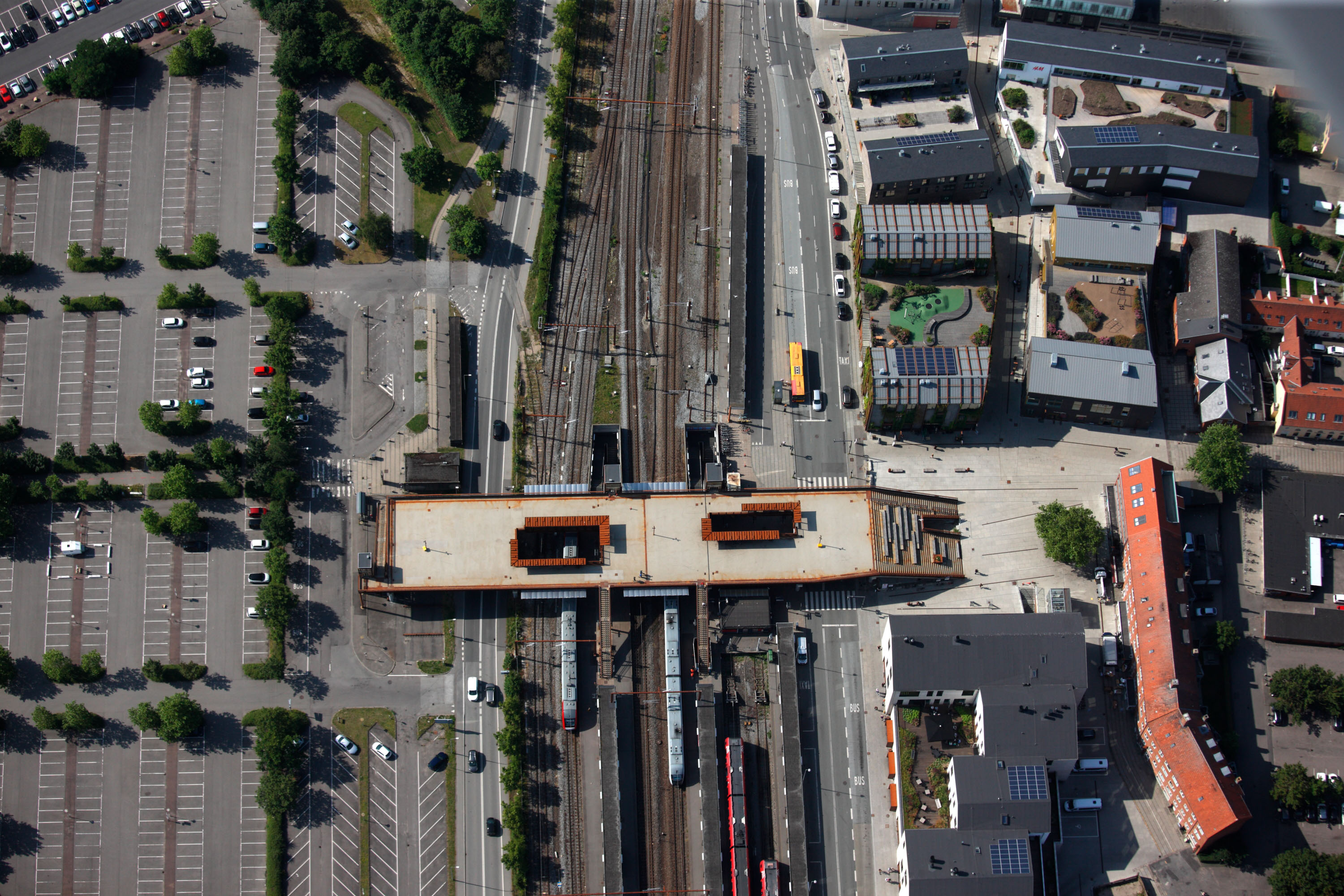 Luftfoto Rådhusstræde Med Taghaver