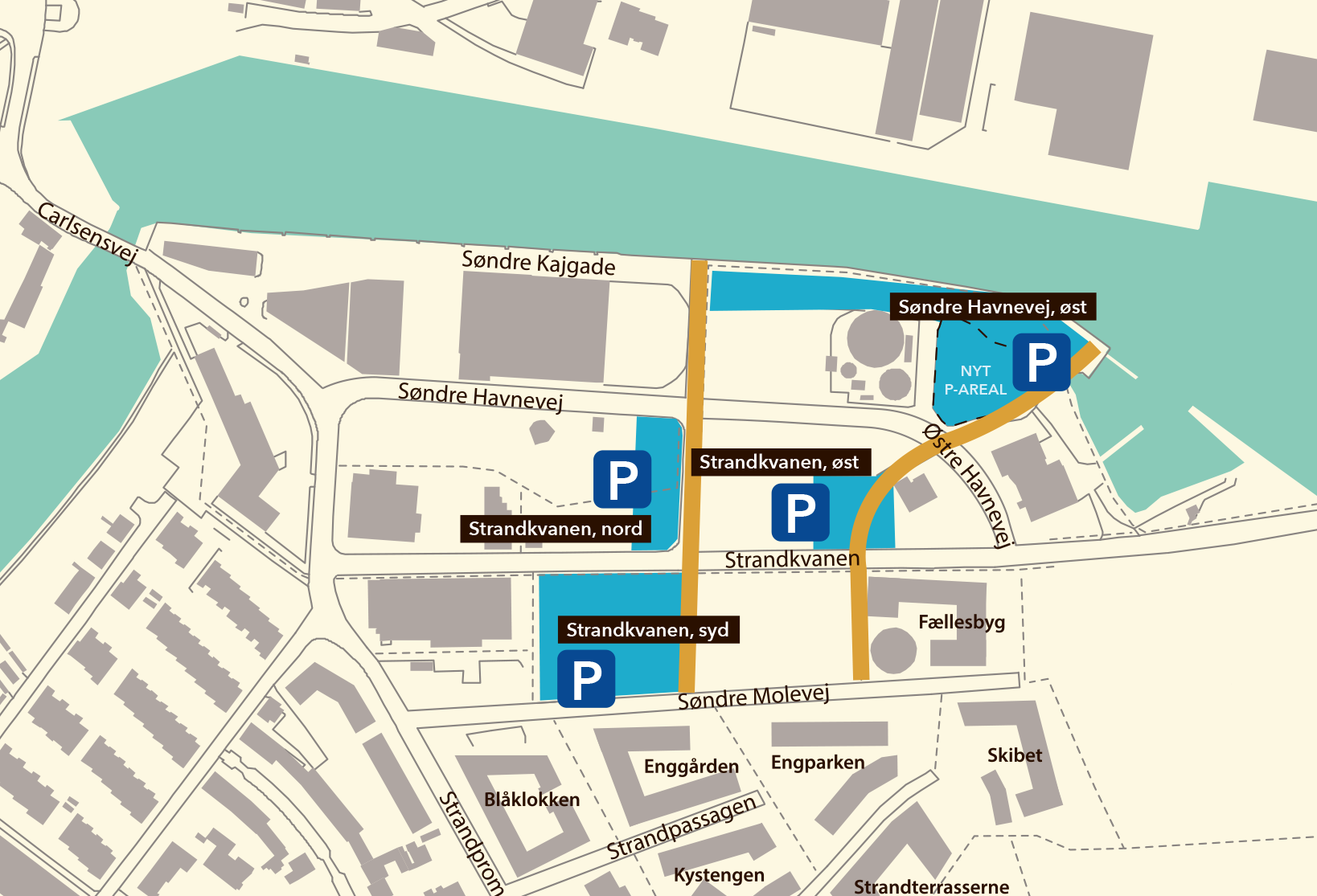 Kort over udvidelse af p-plads Webfoto
